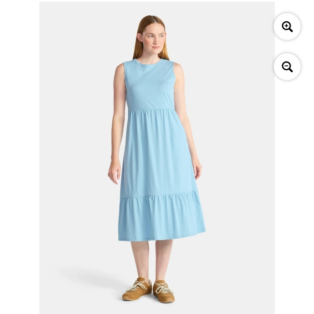 Time and Tru Women’s Caspian Blue Tiered Dress Size XXL NWT